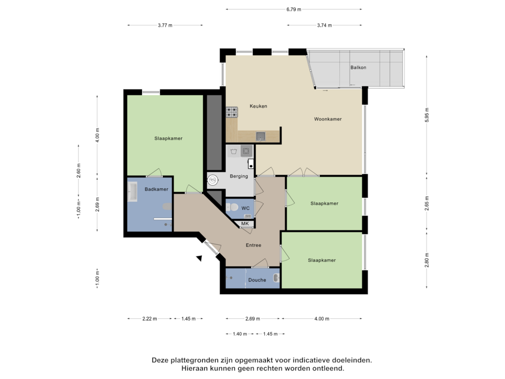 Bekijk plattegrond van Appartement van Weegbreepad 78