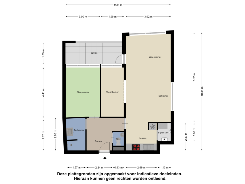 View floorplan of Appartement of Weidestraat 19