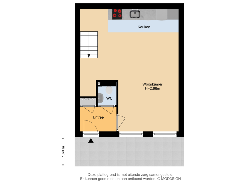 Bekijk plattegrond van Situatie van Tempeliersstraat 27-F