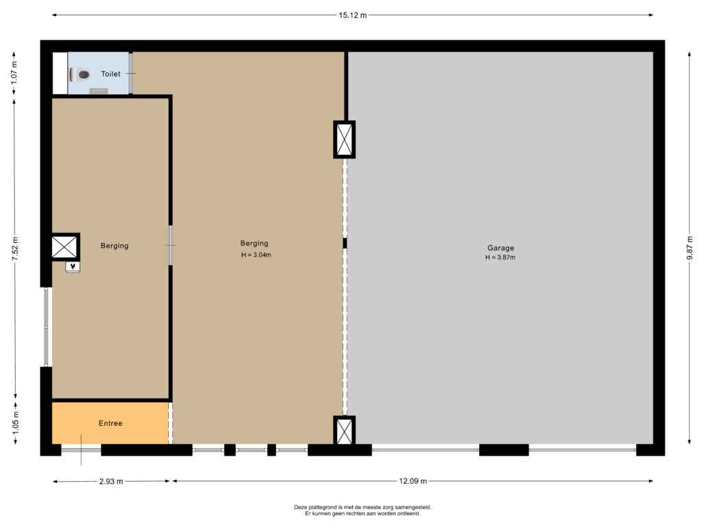 Bekijk plattegrond van Garage 2 van Unikenkade 34-A