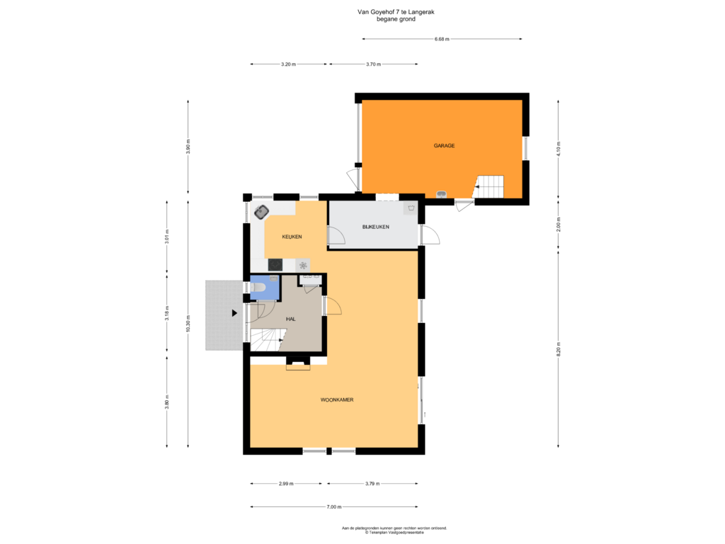 Bekijk plattegrond van Begane grond van Van Goyehof 7