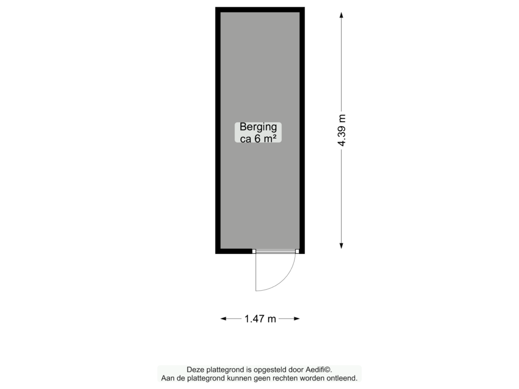 View floorplan of Berging of Gorechtkade 121-A