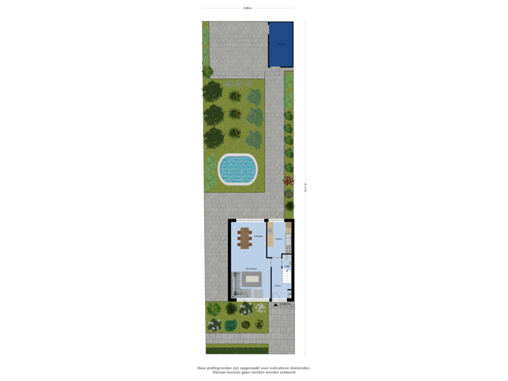 View floorplan of Begane Grond Tuin of J.P. Grootstraat 14