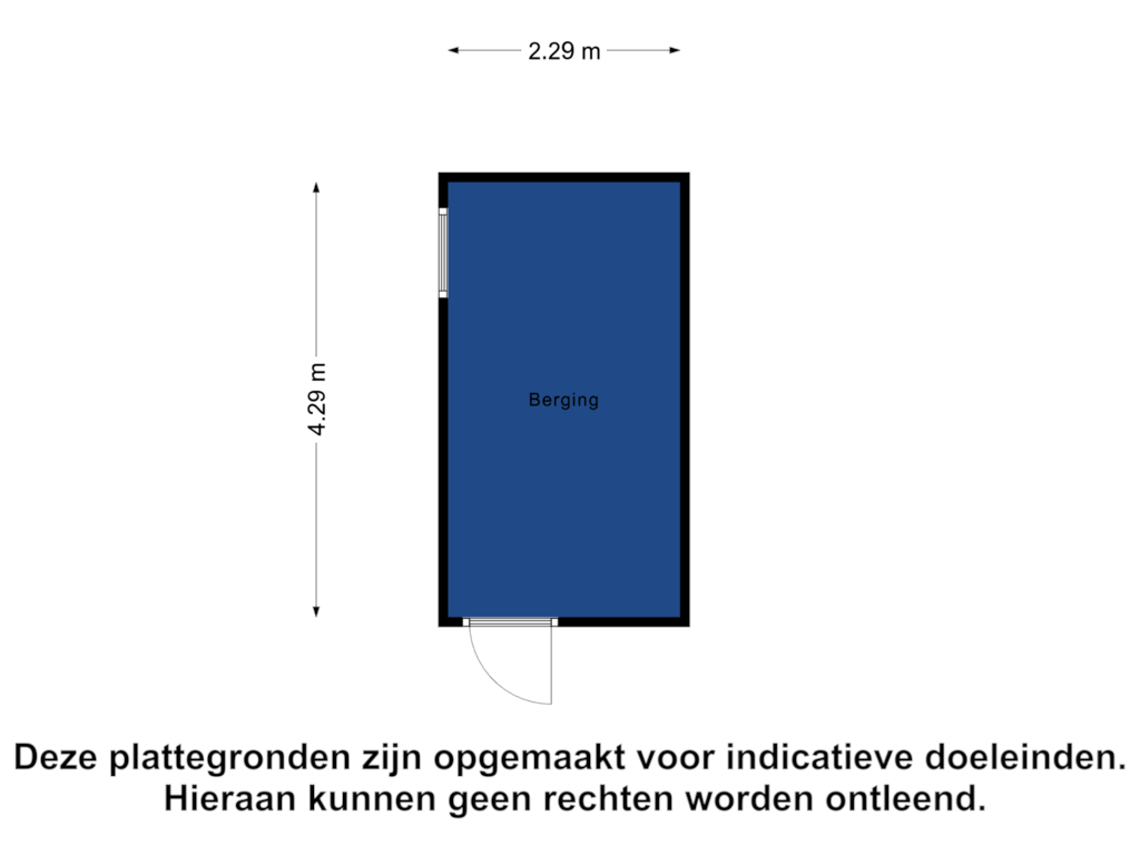 View floorplan of Berging of J.P. Grootstraat 14