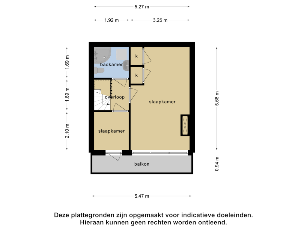 Bekijk plattegrond van 3_3e verdieping van Boerhaavelaan 36-A1