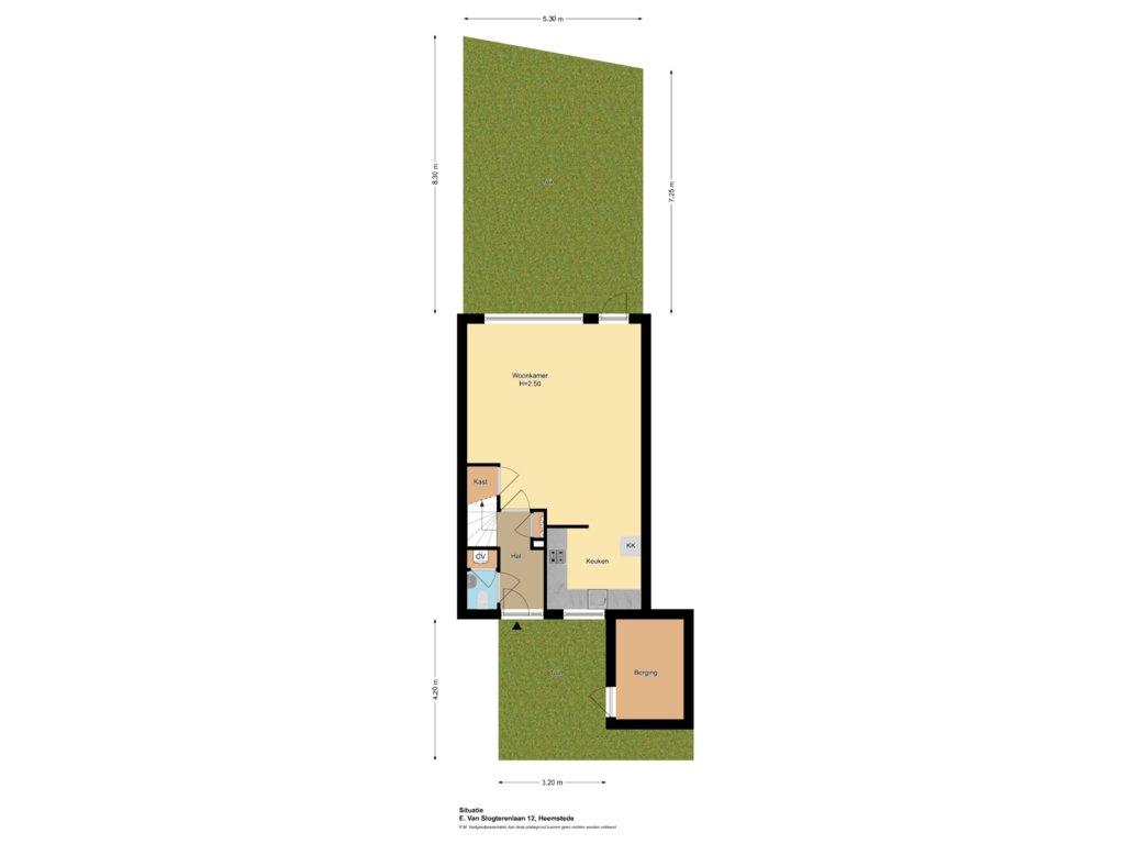 View floorplan of Situatie of E. van Slogterenlaan 12