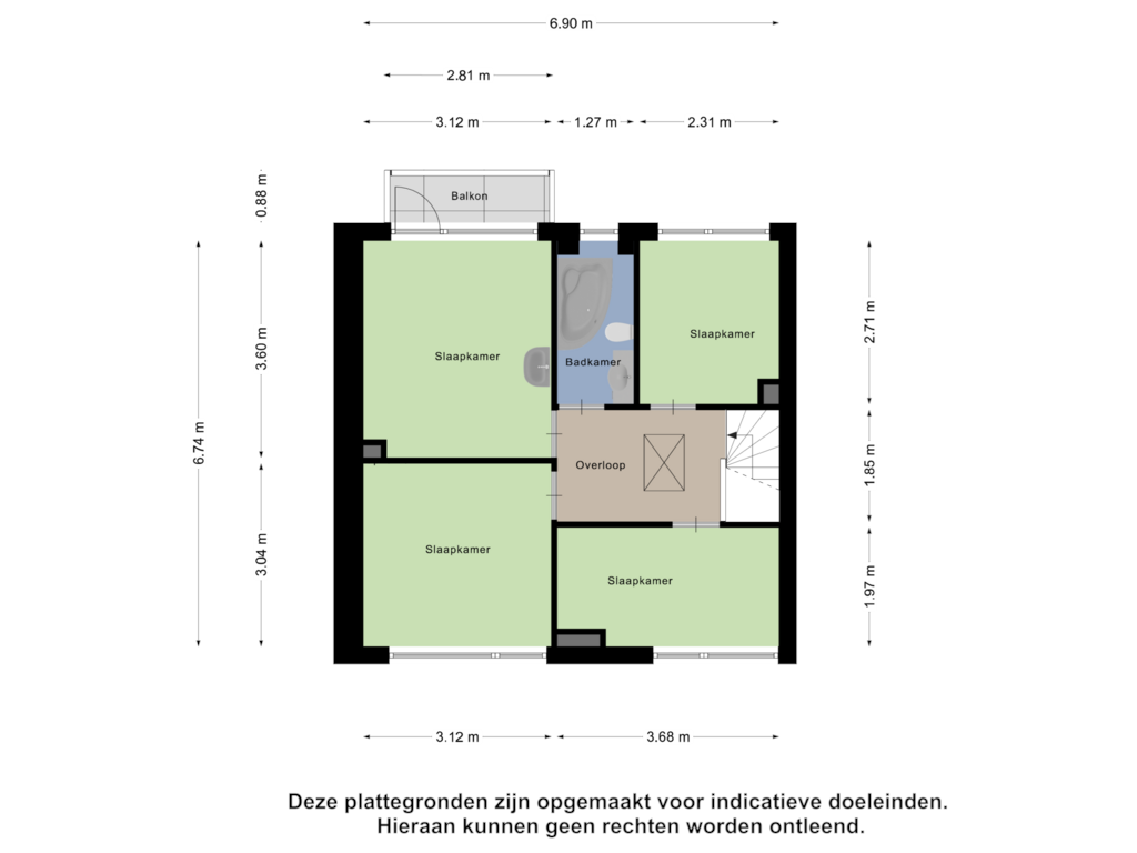 Bekijk plattegrond van Eerste Verdieping van Talmalaan 9