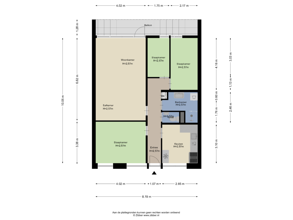 Bekijk plattegrond van Appartement van Merelhoven 31