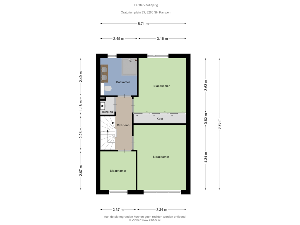 View floorplan of Eerste Verdieping of Oratoriumplein 33