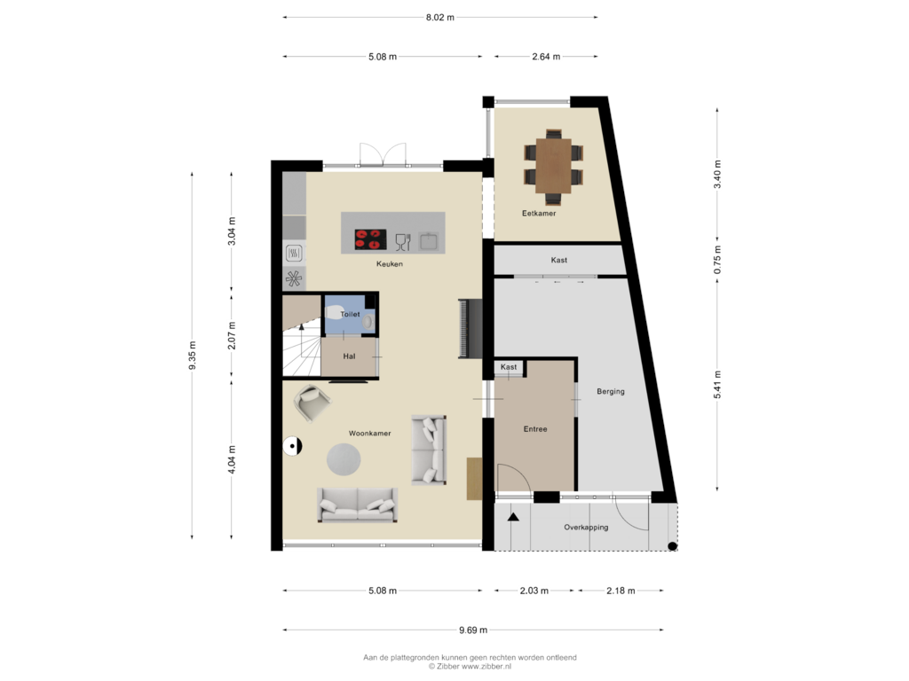 Bekijk plattegrond van Begane Grond van Schiestraat 36