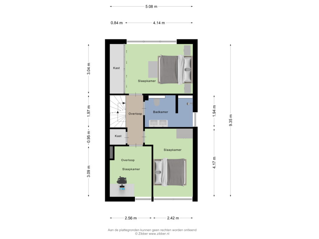 Bekijk plattegrond van Eerste Verdieping van Schiestraat 36