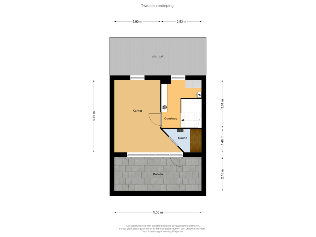 Bekijk plattegrond van Tweede verdieping van Zwerfkei 33