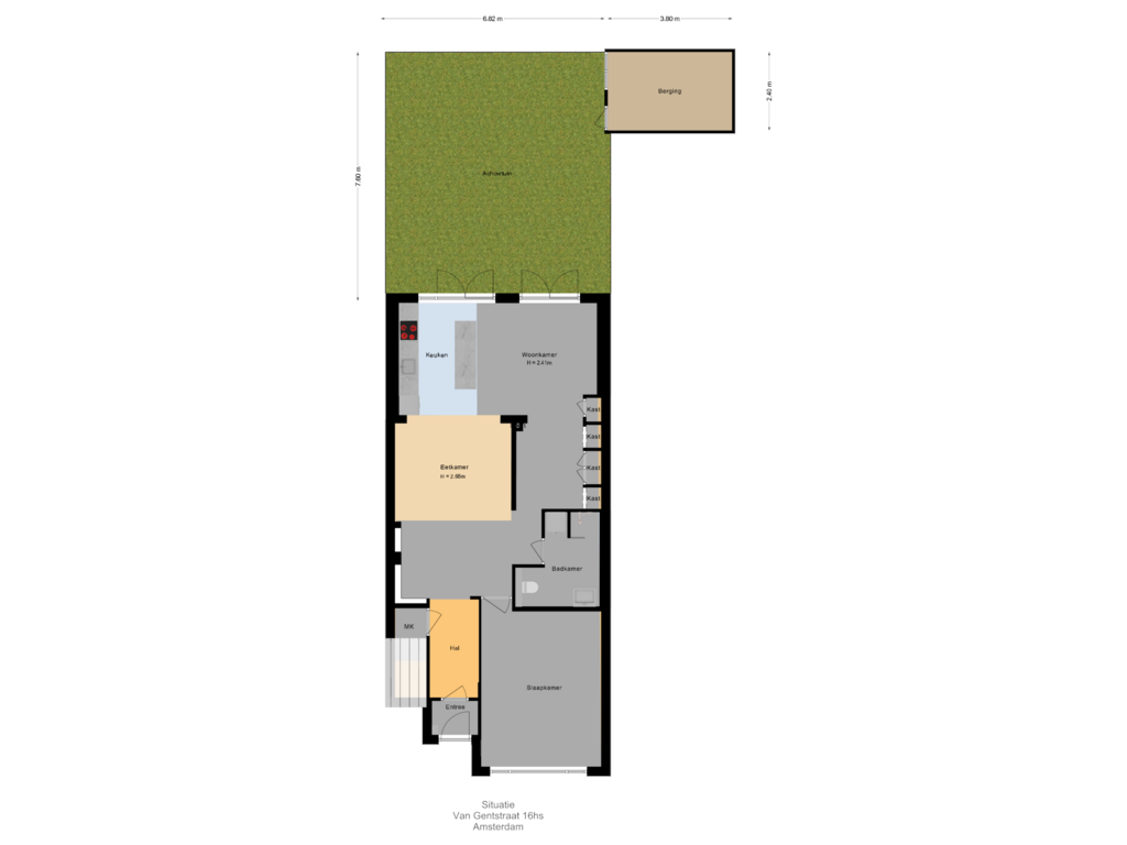 Bekijk plattegrond van Situatie van Van Gentstraat 16-H