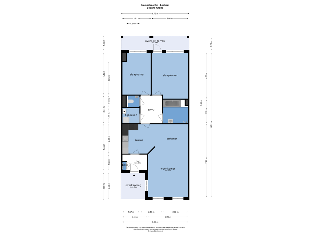 Bekijk plattegrond van BEGANE GROND van Emmastraat 5-C