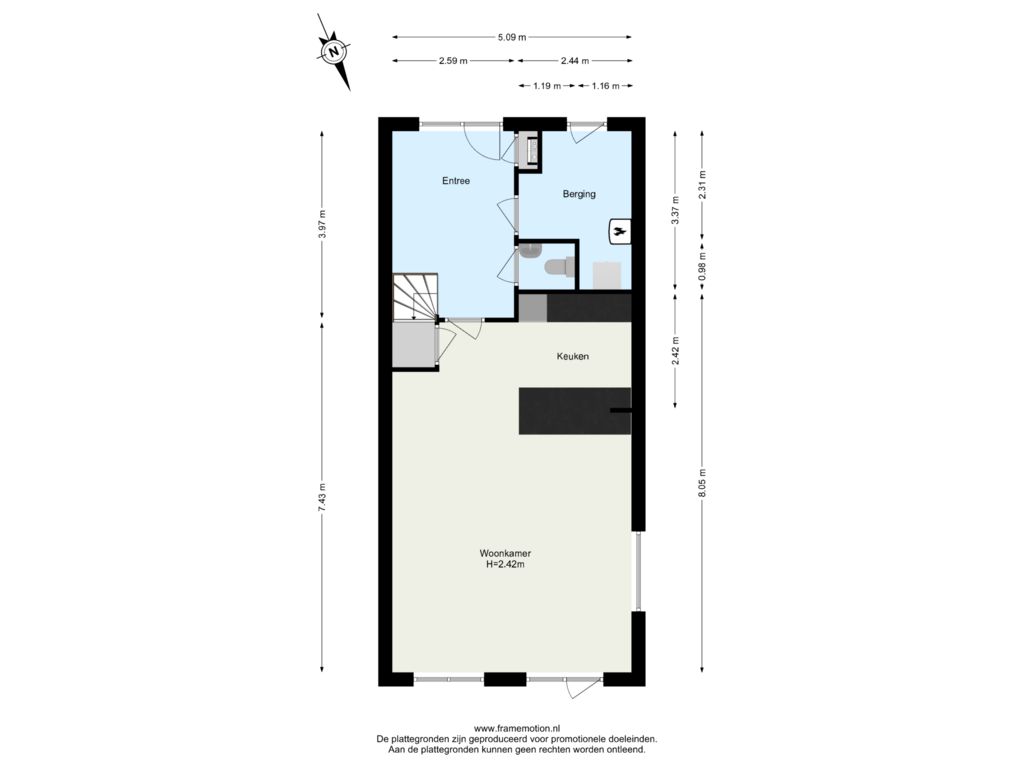 Bekijk plattegrond van Begane Grond van De Savornin Lohmanlaan 16