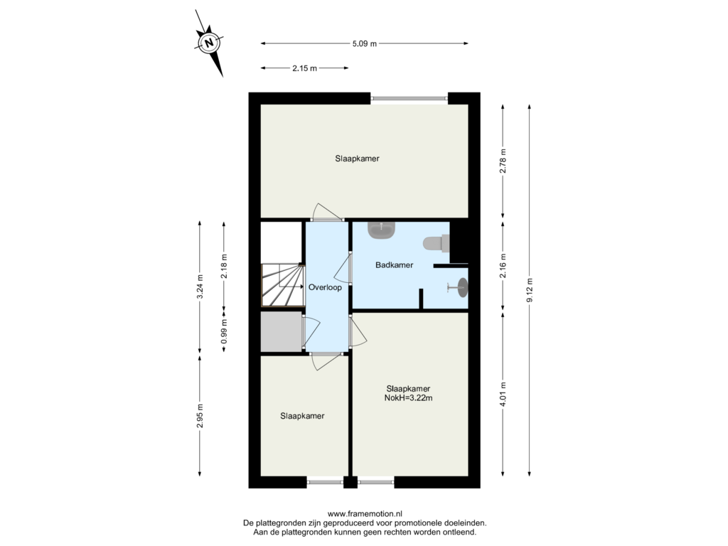 Bekijk plattegrond van Verdieping 1 van De Savornin Lohmanlaan 16