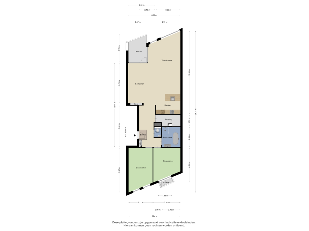 Bekijk plattegrond van Appartement van Peltenburgstraat 89