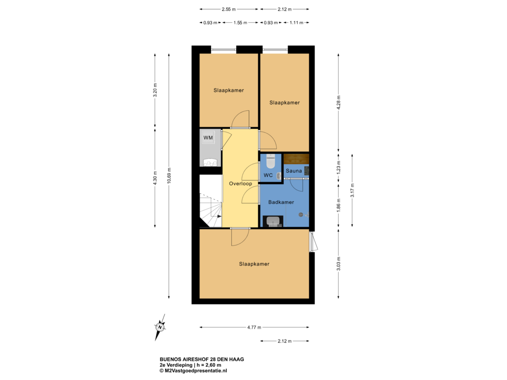 View floorplan of 2e Verdieping of Buenos Aireshof 28