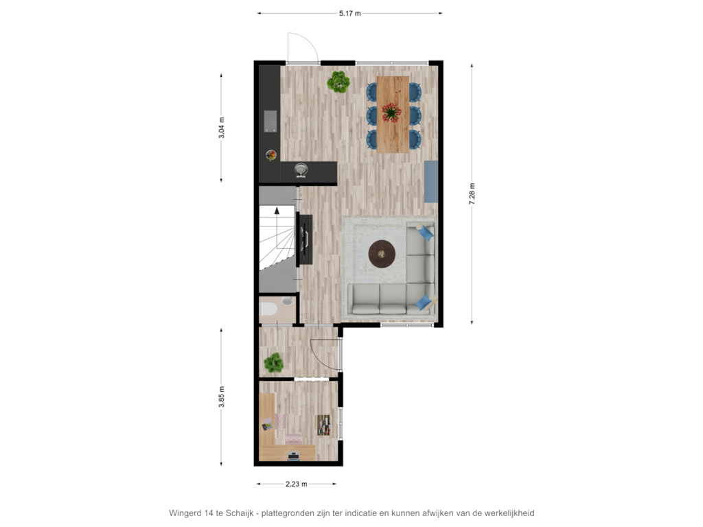 Bekijk plattegrond van Wingerd 14 te Schaijk - begane grond van Wingerd 14