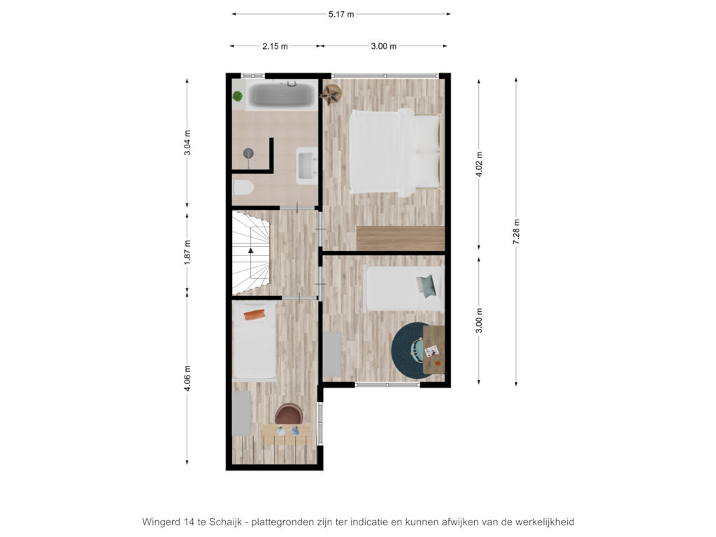 Bekijk plattegrond van Wingerd 14 te Schaijk - eerste verdieping van Wingerd 14