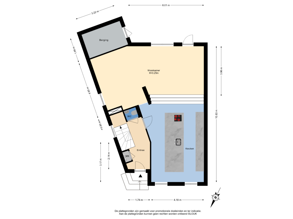 View floorplan of Begane Grond of Zaagmolenstraat 59