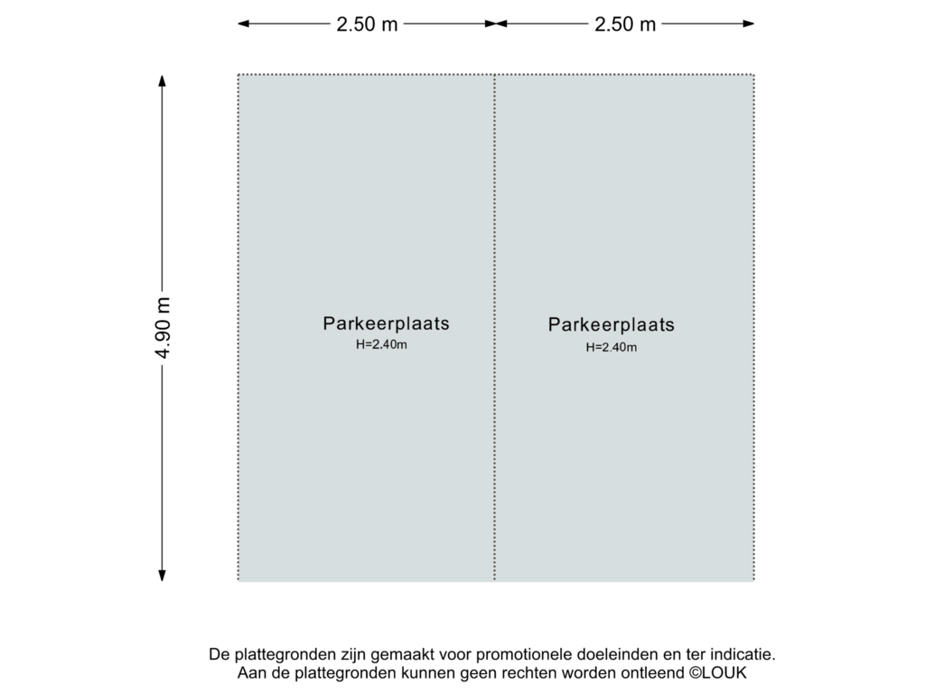 View floorplan of Parkeerplaatsen of Zaagmolenstraat 59