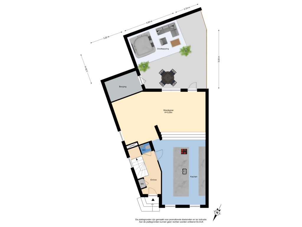 View floorplan of Situatie of Zaagmolenstraat 59