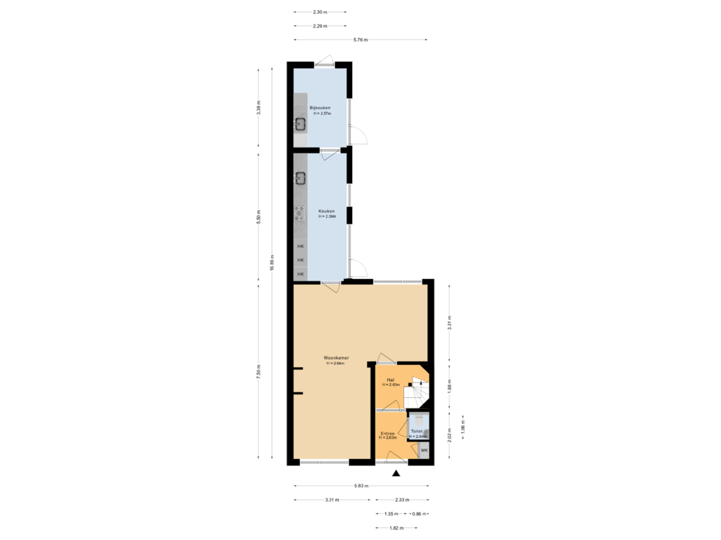 View floorplan of Begane grond of Kamilleveld 3