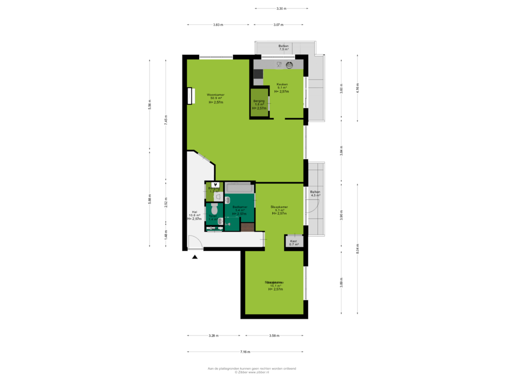 Bekijk plattegrond van 4e Verdieping van Stationsplein 52