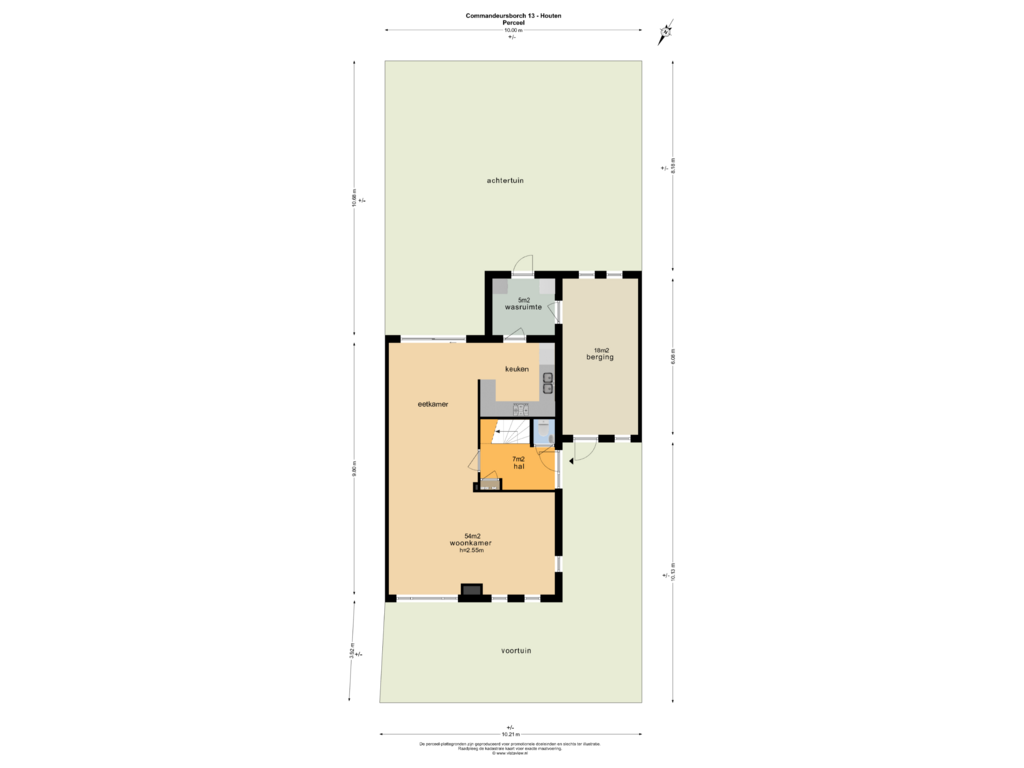 Bekijk plattegrond van PERCEEL van Commandeursborch 13