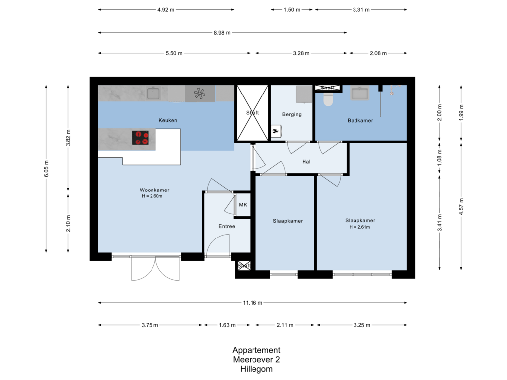 View floorplan of Appartement of Meeroever 2