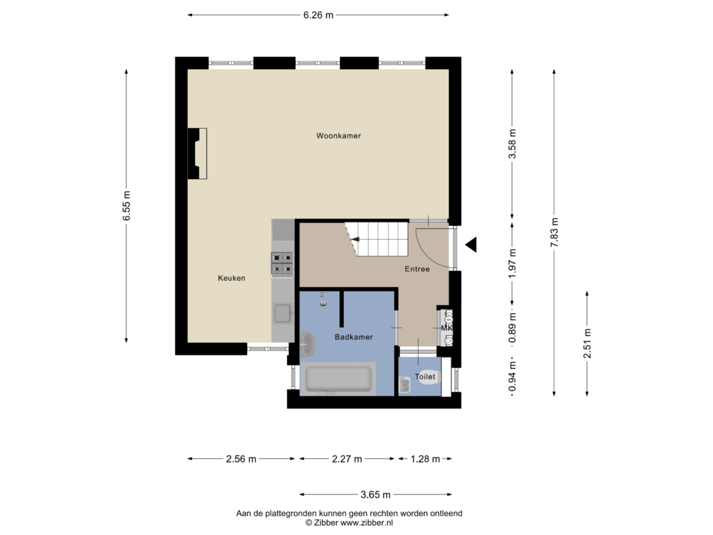 Bekijk plattegrond van Begane Grond van Marktstraat 8