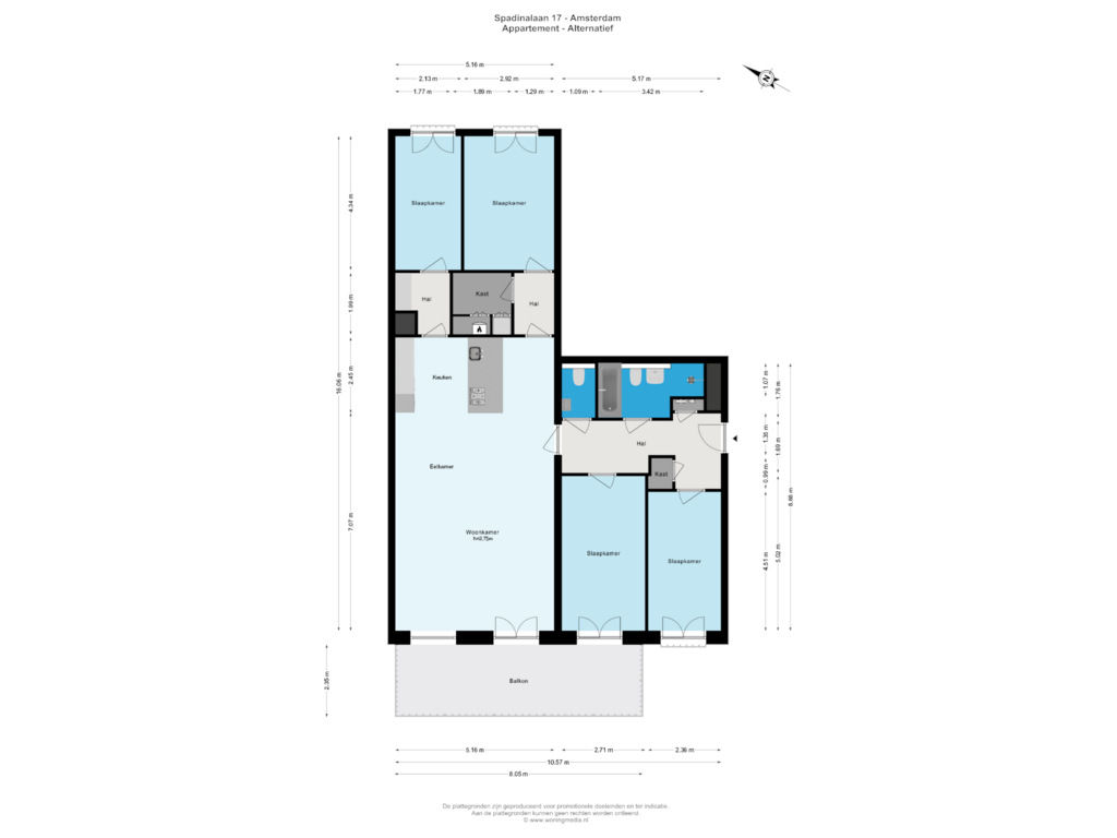 View floorplan of Alternatief of Spadinalaan 17