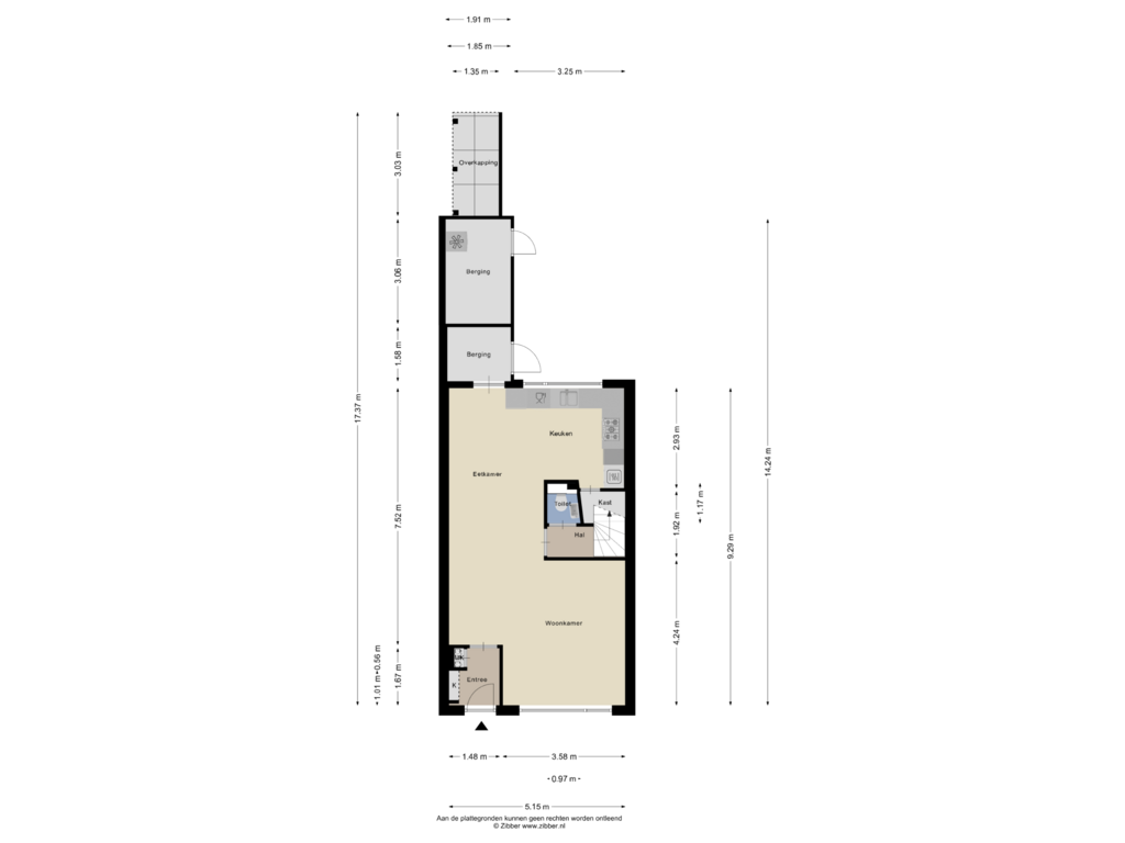 Bekijk plattegrond van Begane grond van Minerva 7