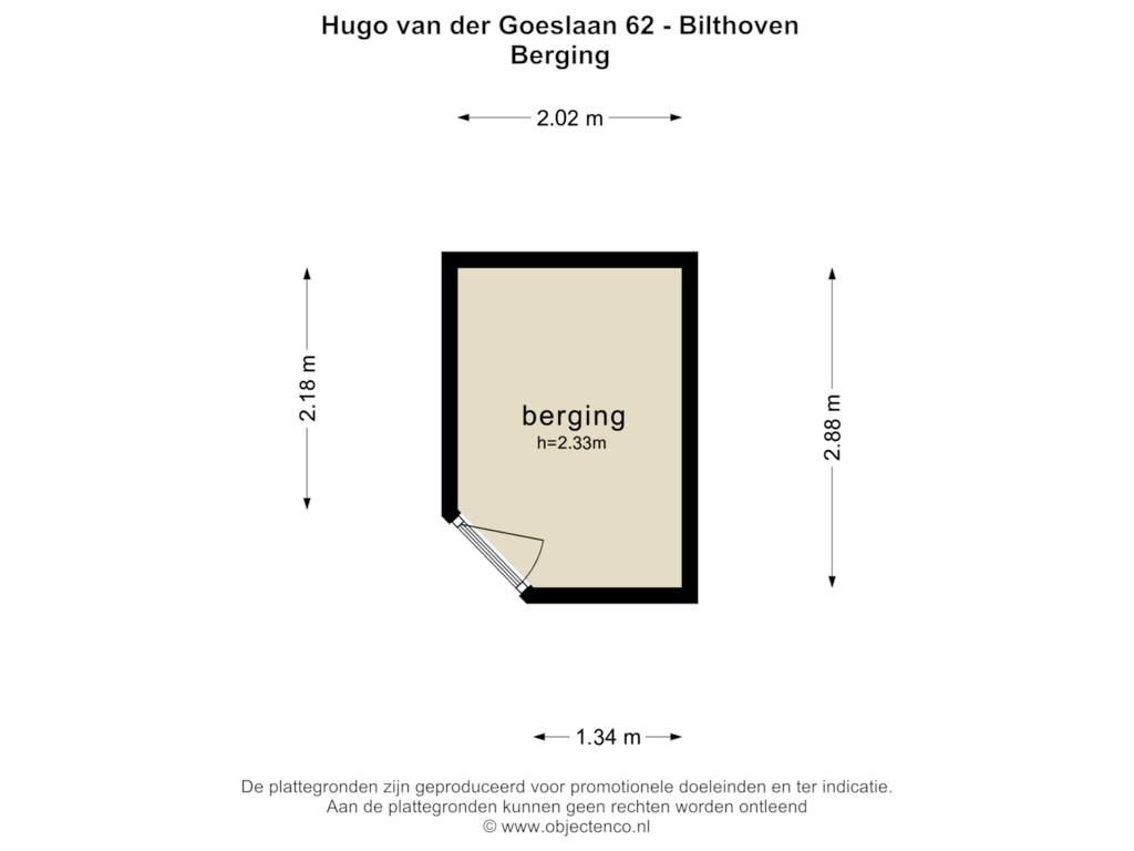 View floorplan of BERGING of Hugo van der Goeslaan 62