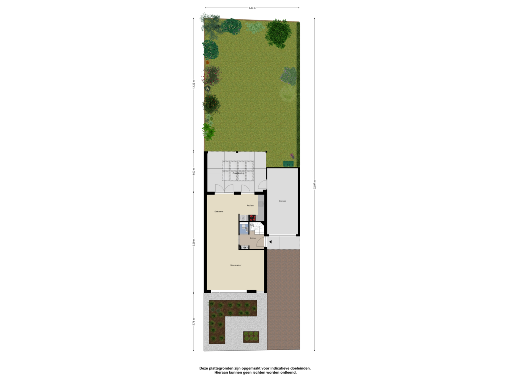 Bekijk plattegrond van Begane Grond Tuin van Zonnedauwsingel 32