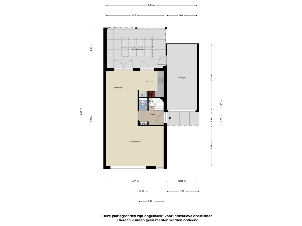 Bekijk plattegrond van Begane Grond van Zonnedauwsingel 32