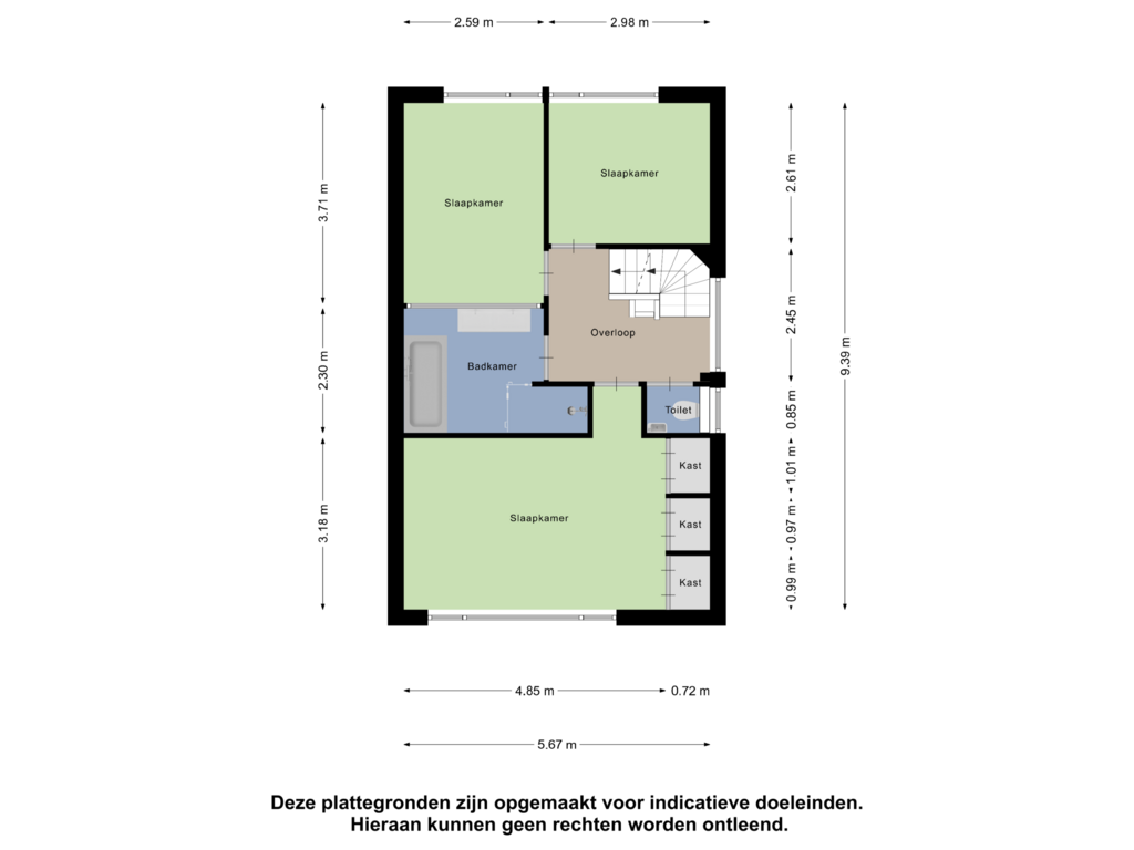 Bekijk plattegrond van Eerste Verdieping van Zonnedauwsingel 32