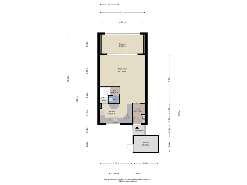 View floorplan of Begane grond of Simon Vestdijk-erf 117