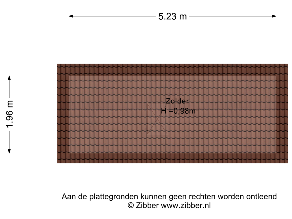 View floorplan of Zolder of Simon Vestdijk-erf 117