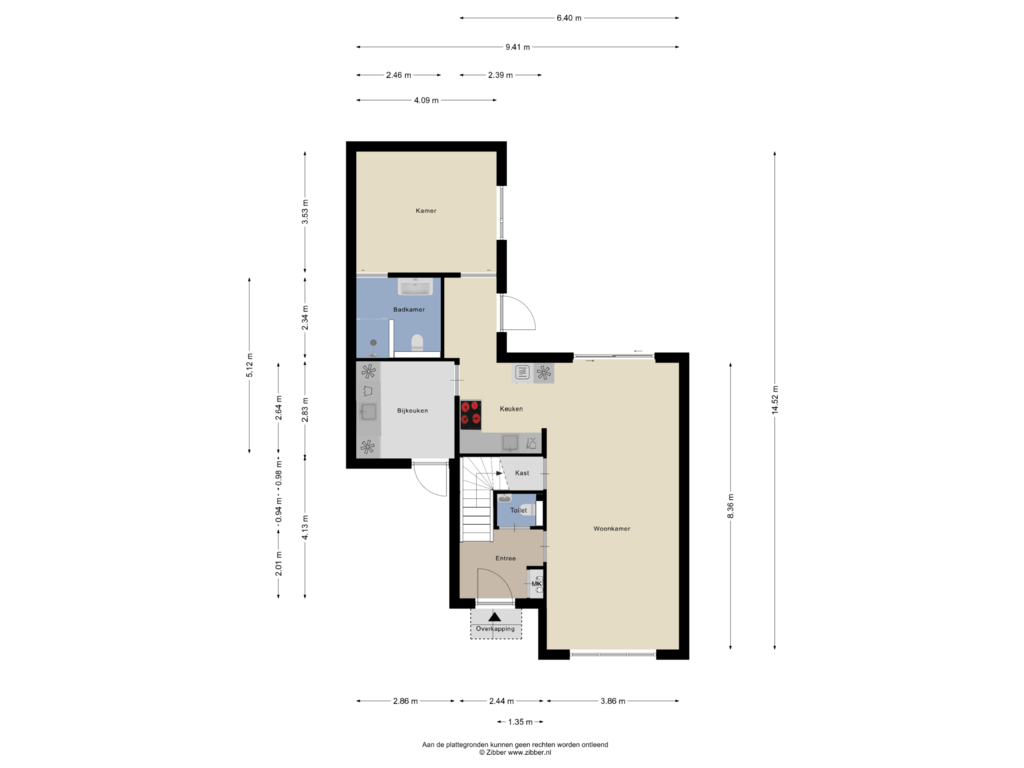 Bekijk plattegrond van Begane Grond van Geenraderweg 32