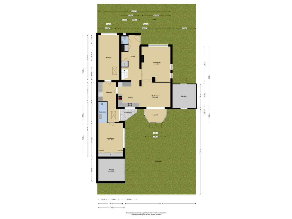 Bekijk plattegrond van Begane grond + Tuin van Spreeuwenstein 17