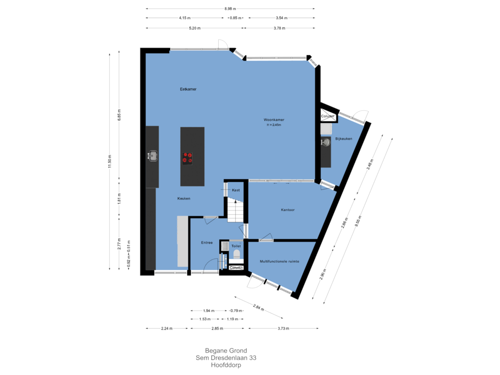 Bekijk plattegrond van Begane grond van Sem Dresdenlaan 33