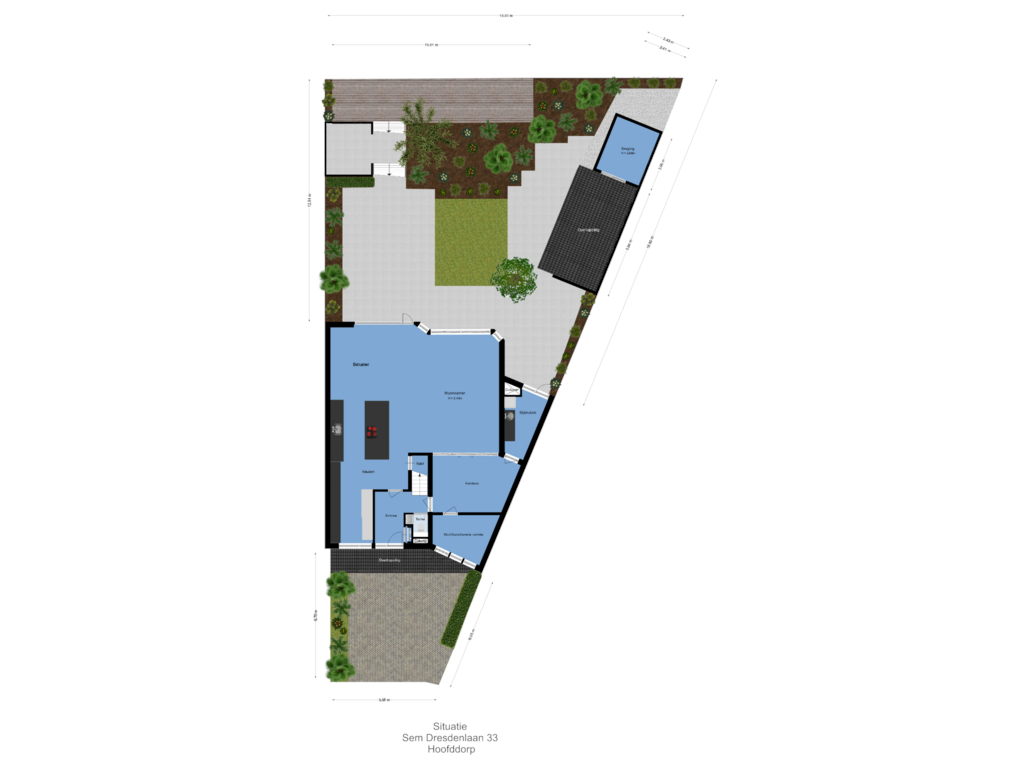 Bekijk plattegrond van Situatie van Sem Dresdenlaan 33