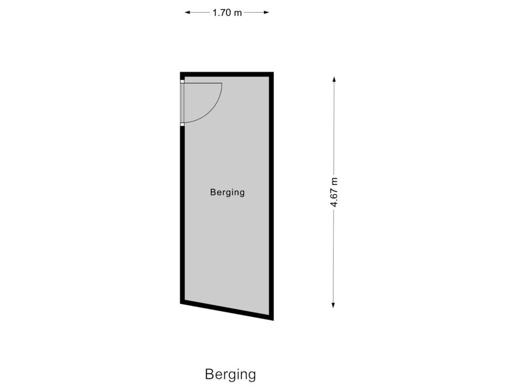 View floorplan of Berging of Coosje Buskenstraat 134-D