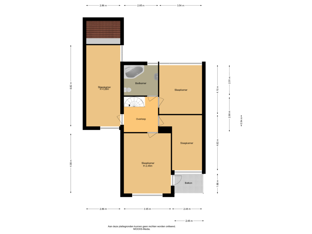 View floorplan of 1e Verdieping of Laan van Westmolen 20