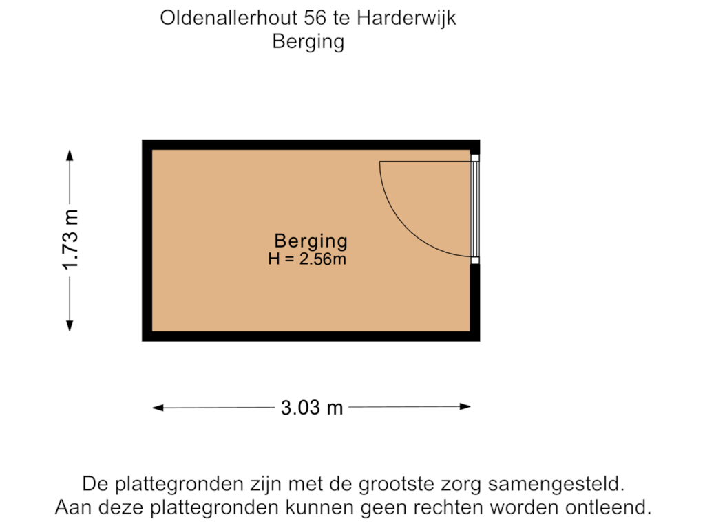 Bekijk plattegrond van Berging van Oldenallerhout 56