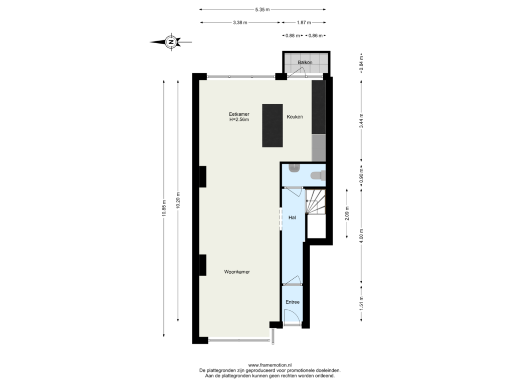 Bekijk plattegrond van Begane Grond van Groene Hilledijk 382-A