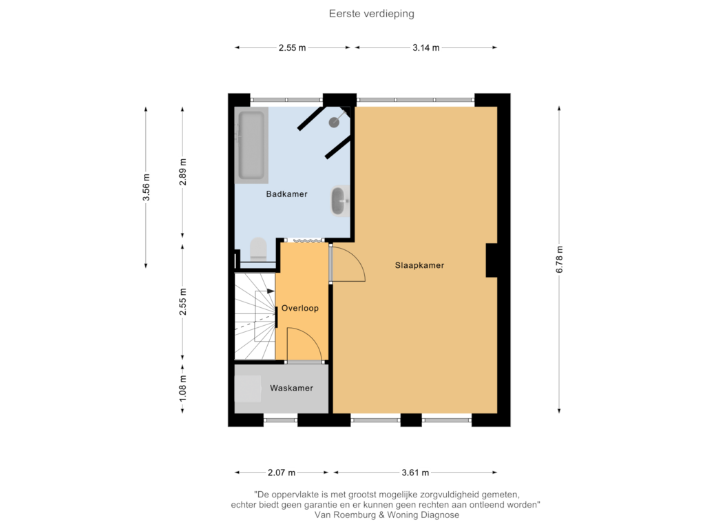 Bekijk plattegrond van Eerste verdieping van Jan Kampstraat 7