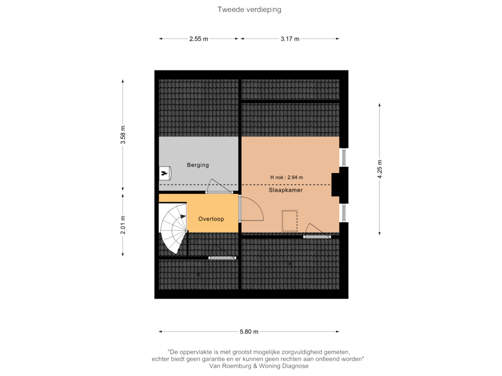 Bekijk plattegrond van Tweede verdieping van Jan Kampstraat 7